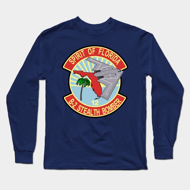 B-2 Stealth Bomber - Floriida Long Sleeve T-Shirt by MBK